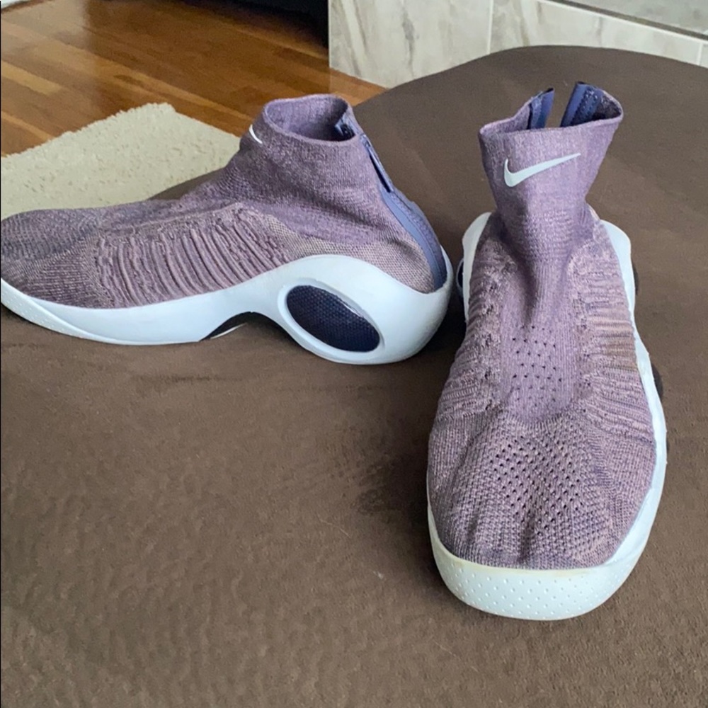 Nike Women's Purple Knit High-Top Sneakers